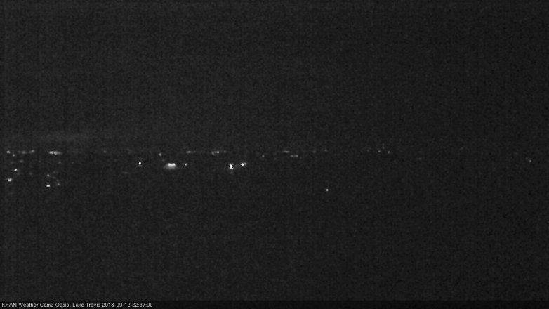 Lake Travis webcam, September 12, 2018 9:40 PM CT