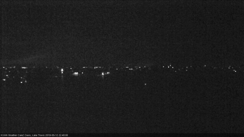 Lake Travis webcam, September 12, 2018 9:50 PM CT