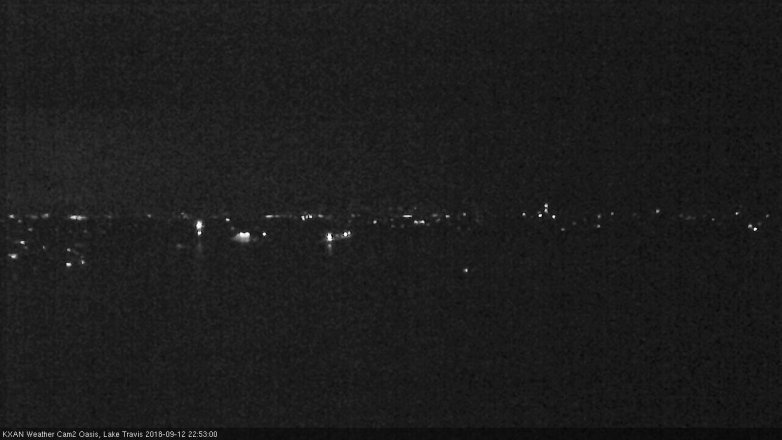 Lake Travis webcam, September 12, 2018 9:55 PM CT