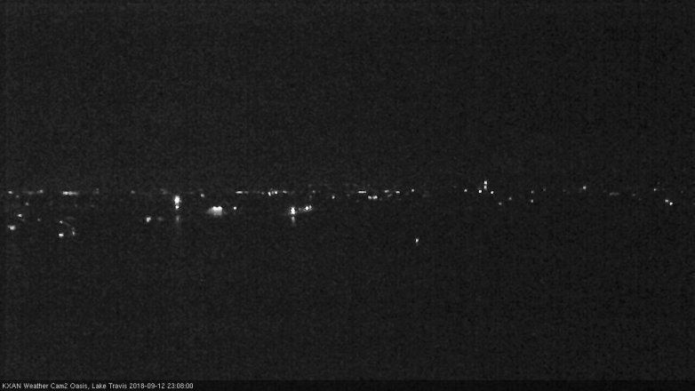 Lake Travis webcam, September 12, 2018 10:10 PM CT