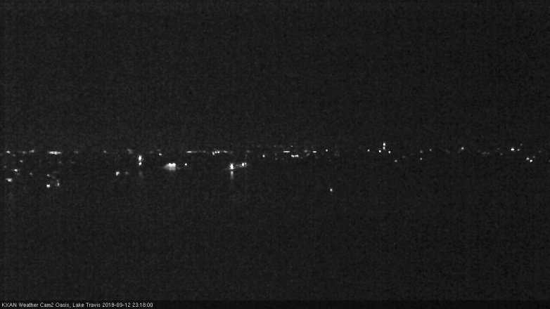Lake Travis webcam, September 12, 2018 10:20 PM CT