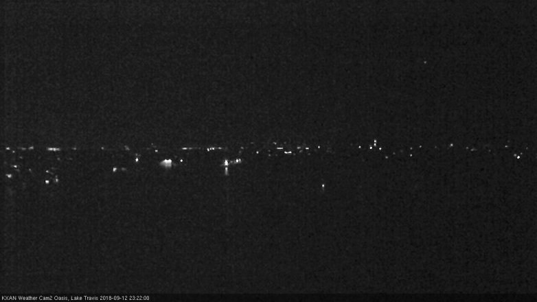 Lake Travis webcam, September 12, 2018 10:25 PM CT