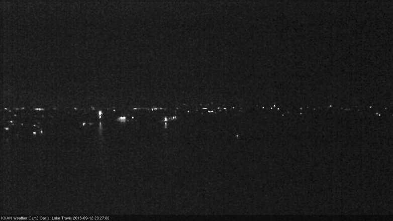 Lake Travis webcam, September 12, 2018 10:30 PM CT