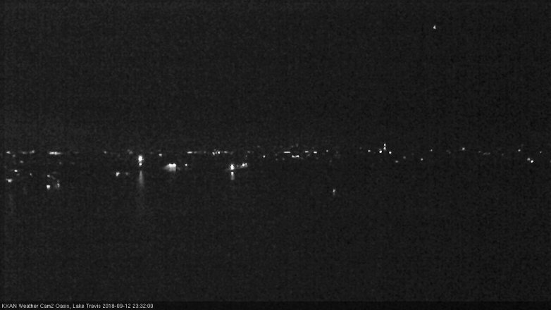 Lake Travis webcam, September 12, 2018 10:35 PM CT