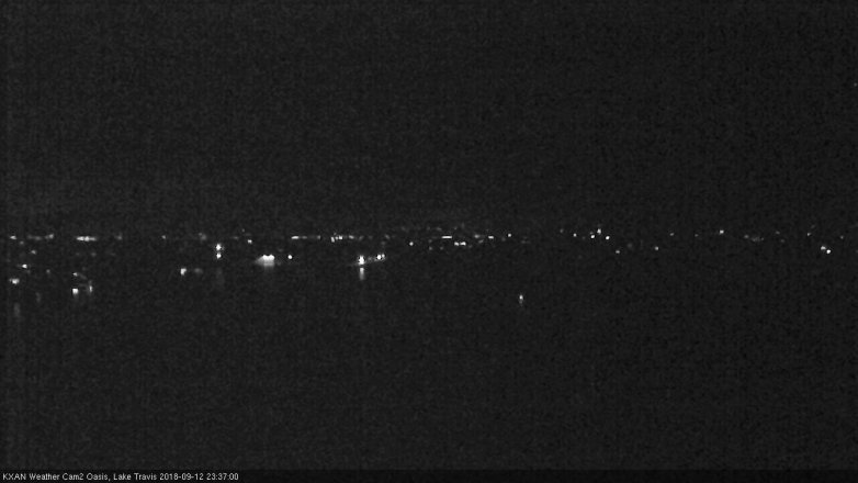 Lake Travis webcam, September 12, 2018 10:40 PM CT