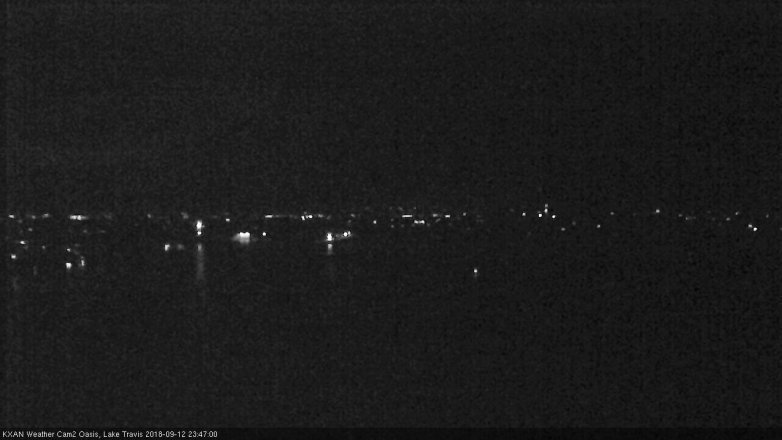 Lake Travis webcam, September 12, 2018 10:50 PM CT