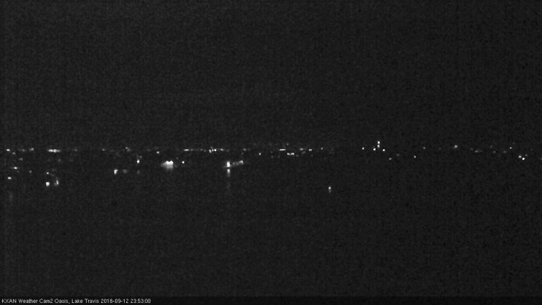 Lake Travis webcam, September 12, 2018 10:55 PM CT