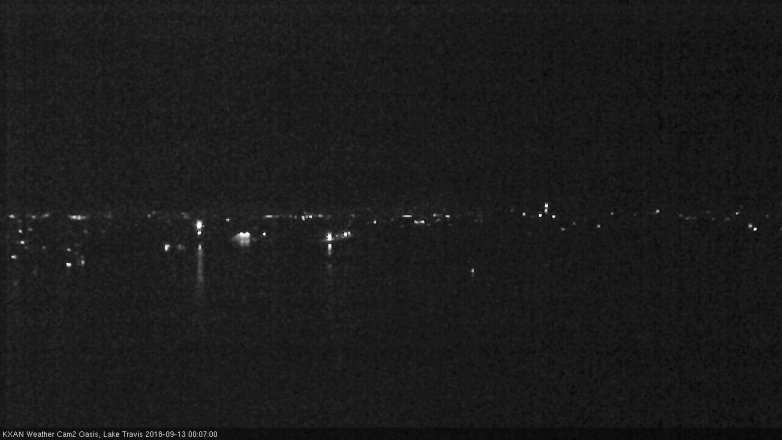 Lake Travis webcam, September 12, 2018 11:10 PM CT
