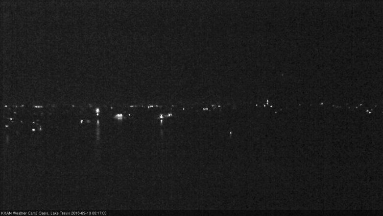 Lake Travis webcam, September 12, 2018 11:20 PM CT