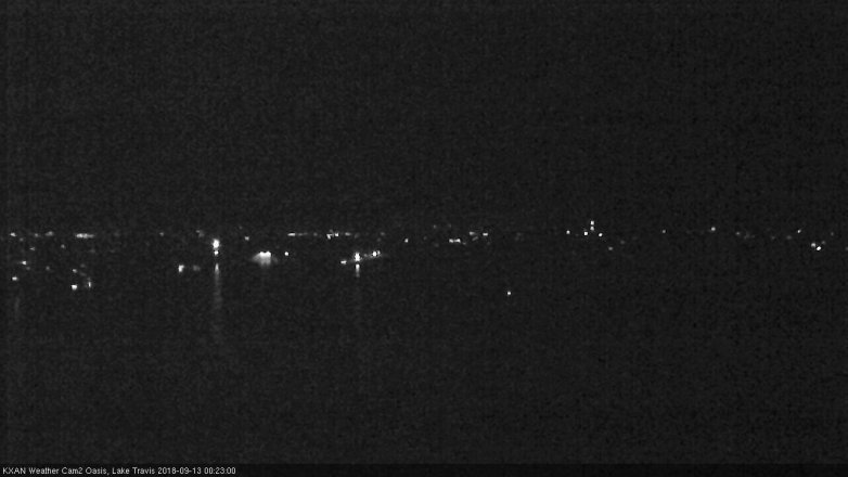 Lake Travis webcam, September 12, 2018 11:25 PM CT