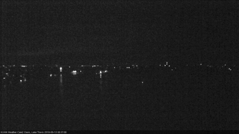 Lake Travis webcam, September 12, 2018 11:40 PM CT