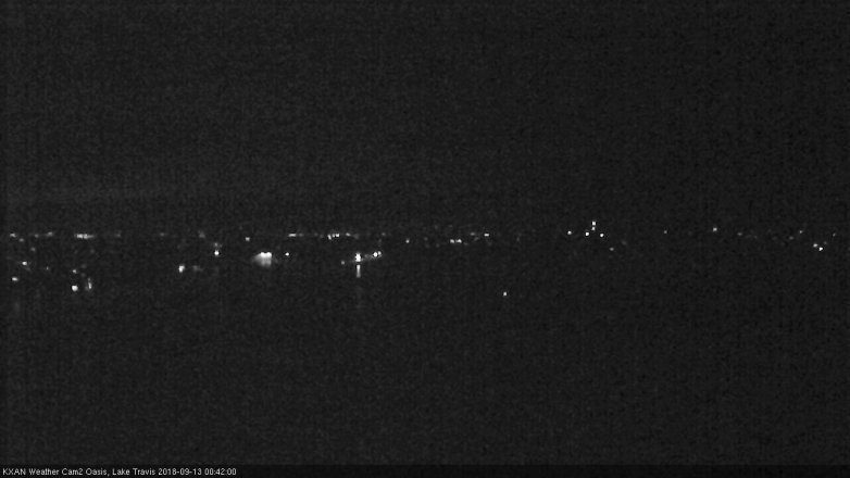 Lake Travis webcam, September 12, 2018 11:45 PM CT
