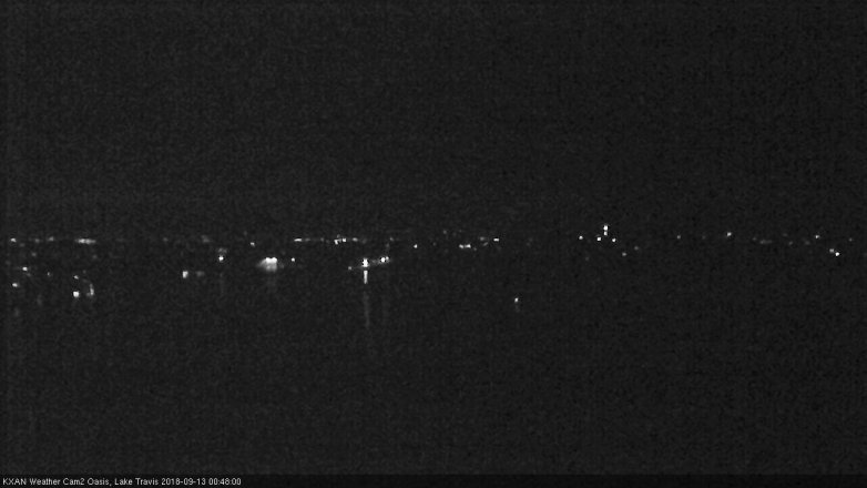 Lake Travis webcam, September 12, 2018 11:50 PM CT