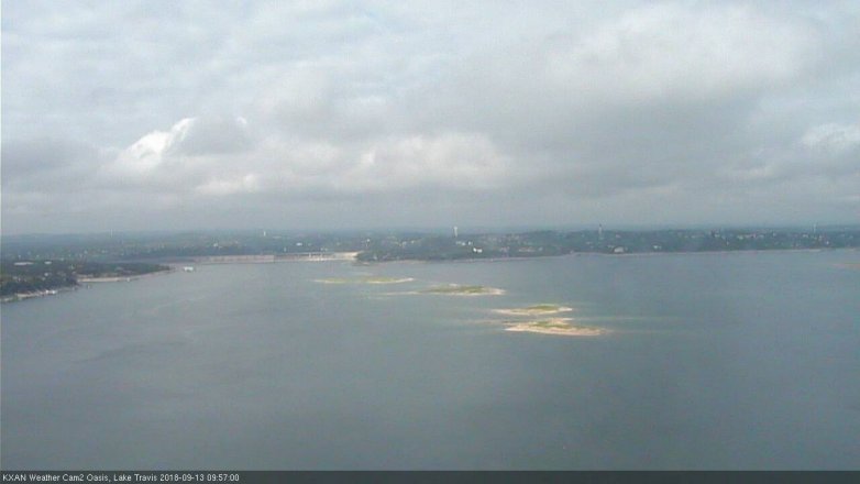 Lake Travis webcam, September 13, 2018 9:00 AM CT