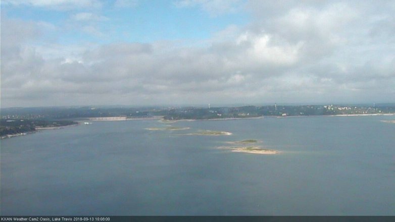Lake Travis webcam, September 13, 2018 9:10 AM CT