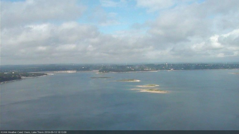 Lake Travis webcam, September 13, 2018 9:15 AM CT