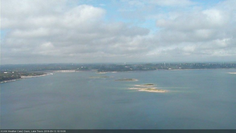 Lake Travis webcam, September 13, 2018 9:20 AM CT