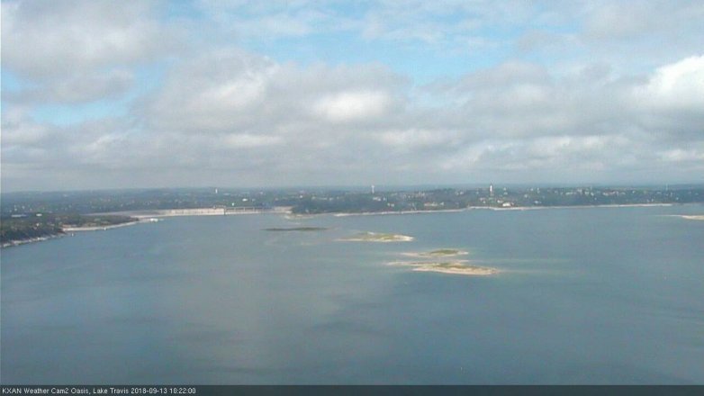 Lake Travis webcam, September 13, 2018 9:25 AM CT