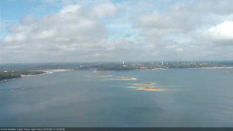 Lake Travis webcam, September 13, 2018 9:30 AM CT