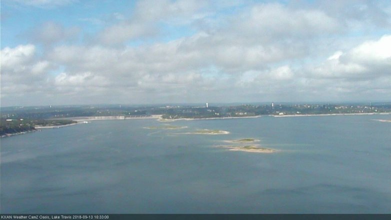 Lake Travis webcam, September 13, 2018 9:35 AM CT