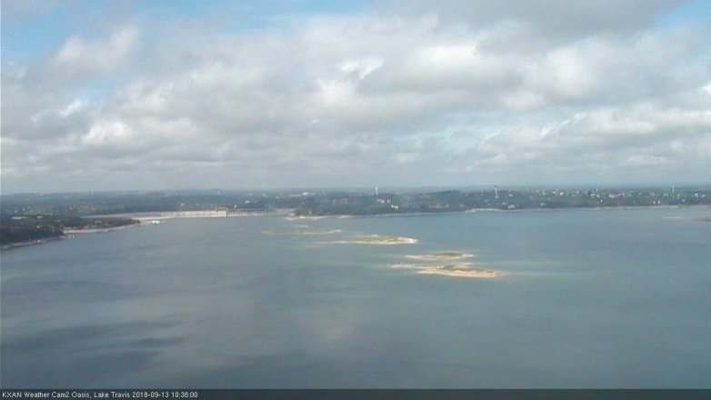 Lake Travis webcam, September 13, 2018 9:40 AM CT