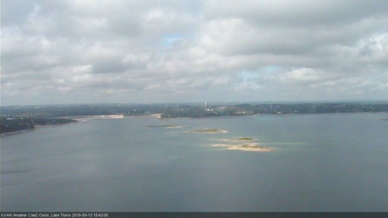 Lake Travis webcam, September 13, 2018 9:45 AM CT