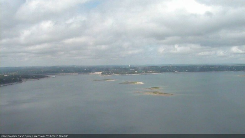 Lake Travis webcam, September 13, 2018 9:50 AM CT