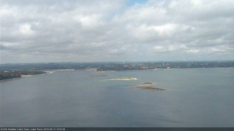 Lake Travis webcam, September 13, 2018 9:55 AM CT