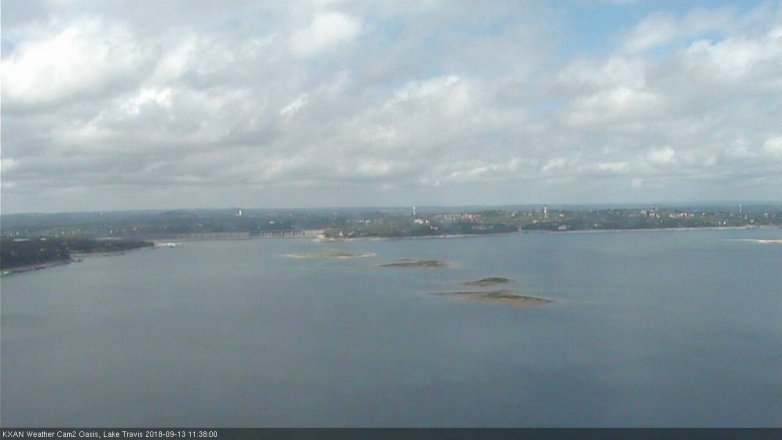 Lake Travis webcam, September 13, 2018 10:40 AM CT