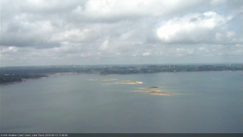 Lake Travis webcam, September 13, 2018 10:50 AM CT