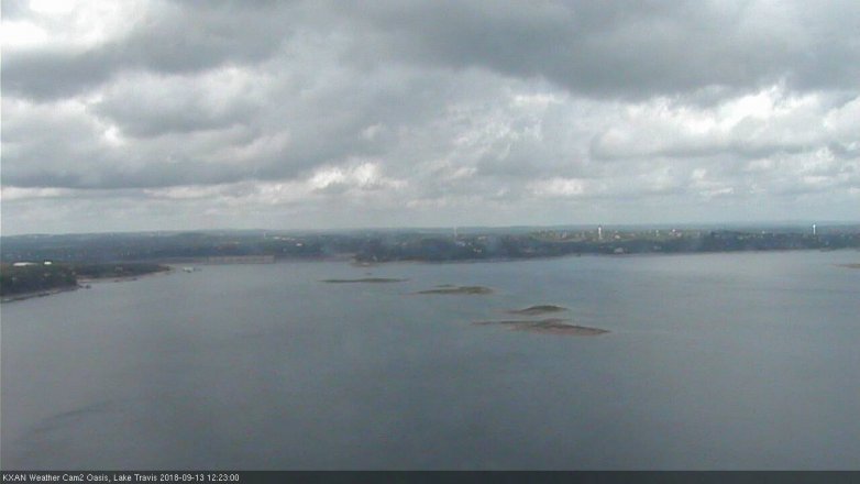 Lake Travis webcam, September 13, 2018 11:25 AM CT