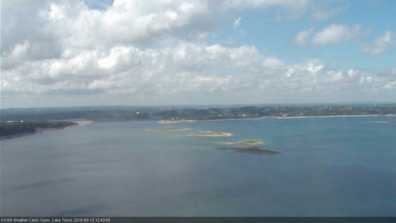 Lake Travis webcam, September 13, 2018 11:45 AM CT