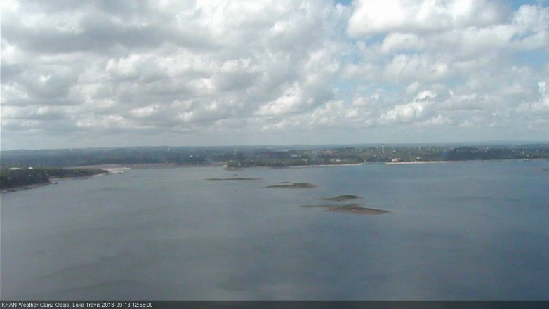 Lake Travis webcam, September 13, 2018 12:00 PM CT