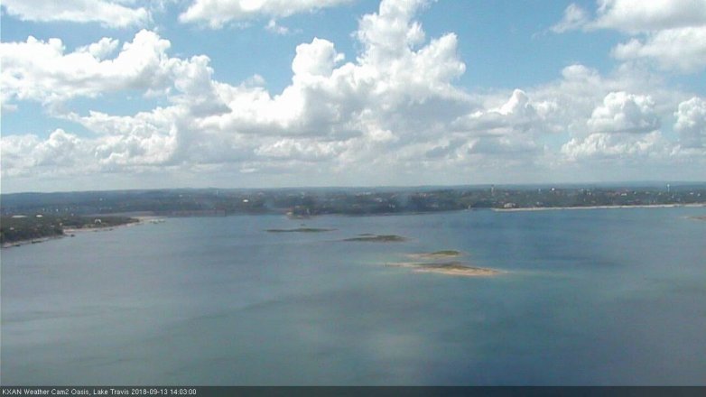 Lake Travis webcam, September 13, 2018 1:05 PM CT