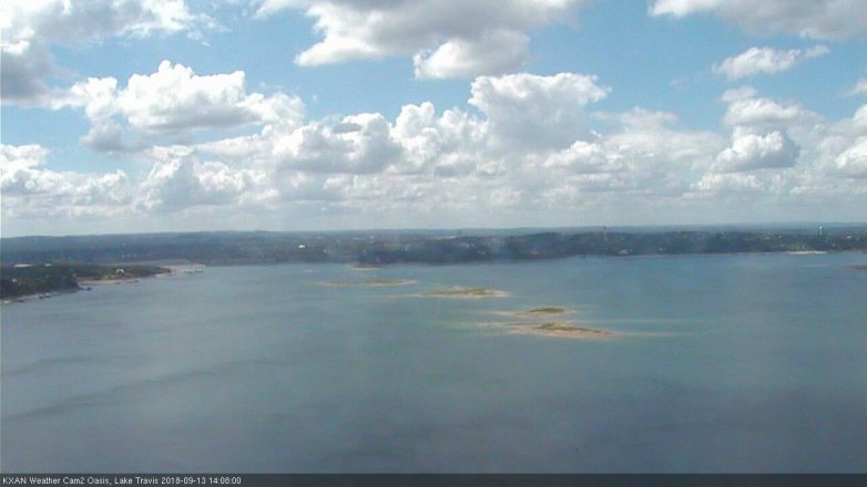 Lake Travis webcam, September 13, 2018 1:10 PM CT