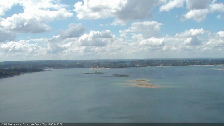 Lake Travis webcam, September 13, 2018 1:15 PM CT