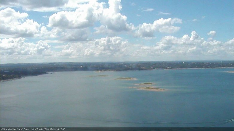 Lake Travis webcam, September 13, 2018 1:25 PM CT