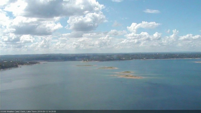 Lake Travis webcam, September 13, 2018 1:30 PM CT