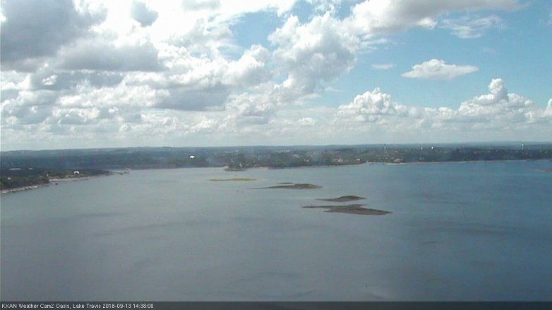 Lake Travis webcam, September 13, 2018 1:40 PM CT
