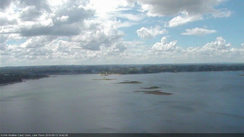 Lake Travis webcam, September 13, 2018 1:45 PM CT