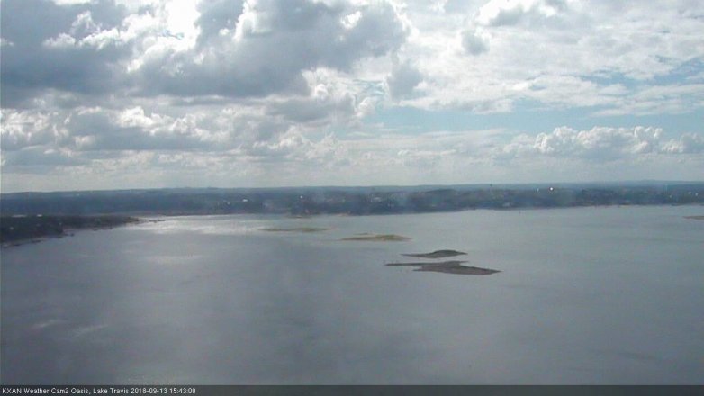 Lake Travis webcam, September 13, 2018 2:45 PM CT