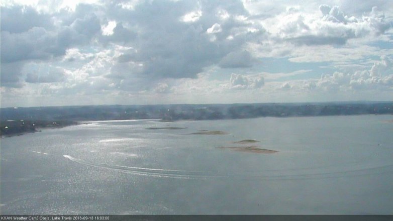 Lake Travis webcam, September 13, 2018 3:05 PM CT