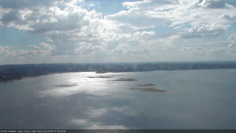 Lake Travis webcam, September 13, 2018 3:35 PM CT