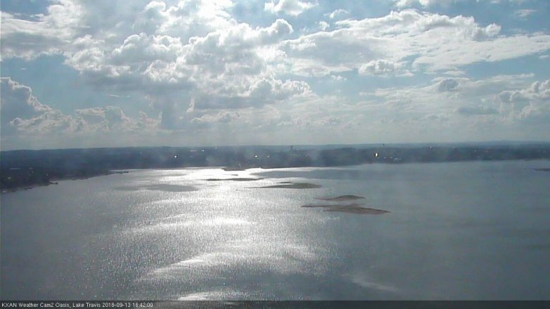 Lake Travis webcam, September 13, 2018 3:45 PM CT