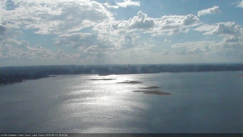 Lake Travis webcam, September 13, 2018 3:55 PM CT