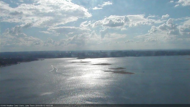 Lake Travis webcam, September 13, 2018 4:00 PM CT