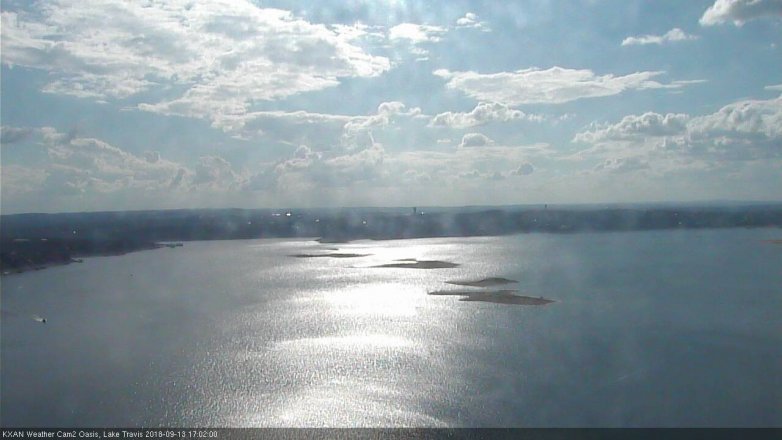 Lake Travis webcam, September 13, 2018 4:05 PM CT