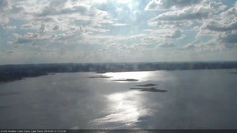 Lake Travis webcam, September 13, 2018 4:25 PM CT