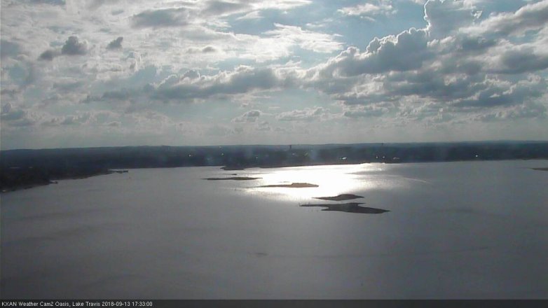 Lake Travis webcam, September 13, 2018 4:35 PM CT