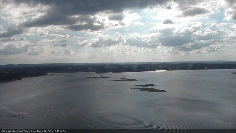 Lake Travis webcam, September 13, 2018 4:45 PM CT